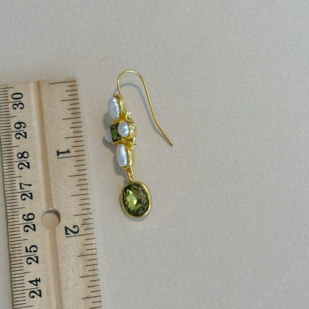 Crystal drop earrings M1008 - Picture 2 of 3